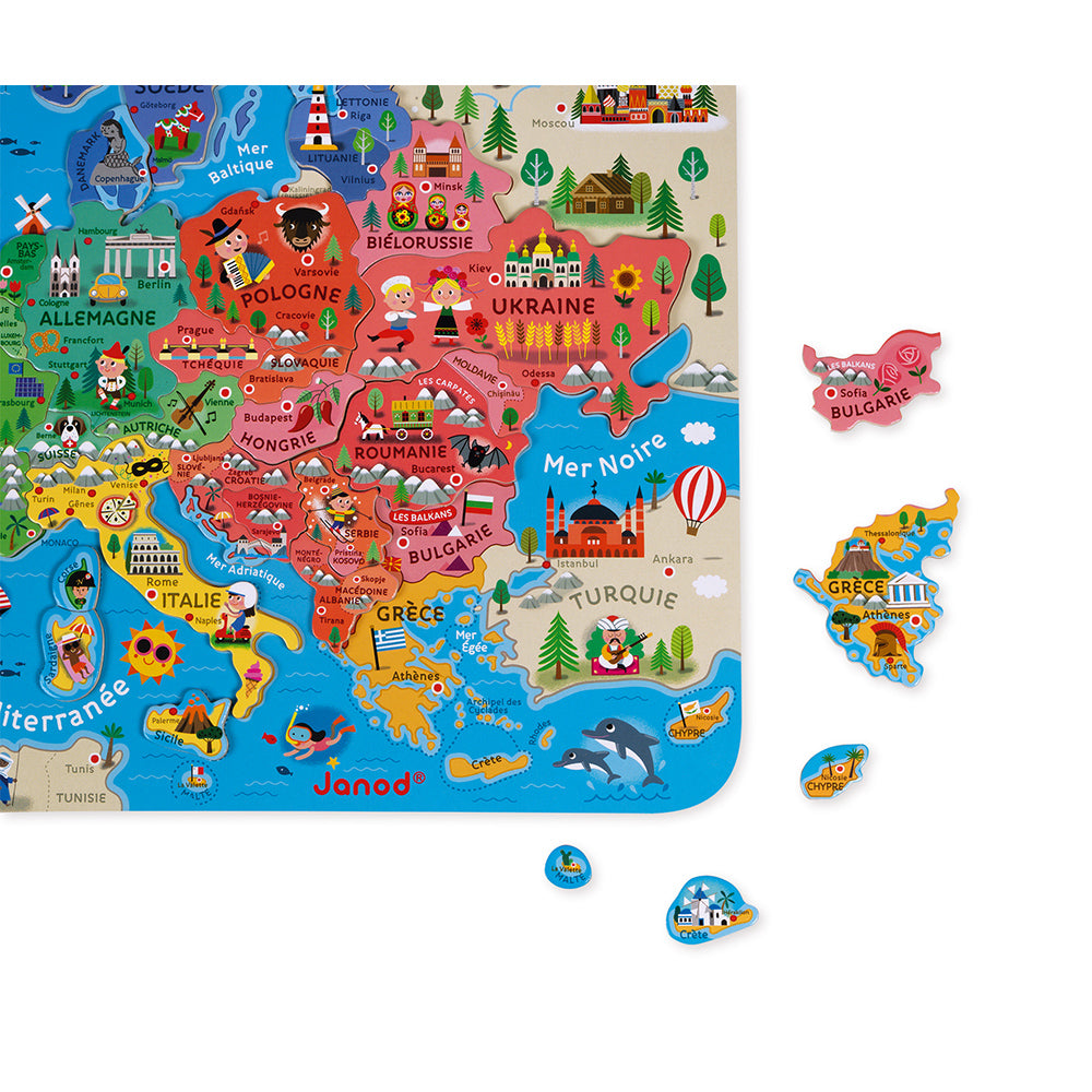 Janod Magnetic European Map in French