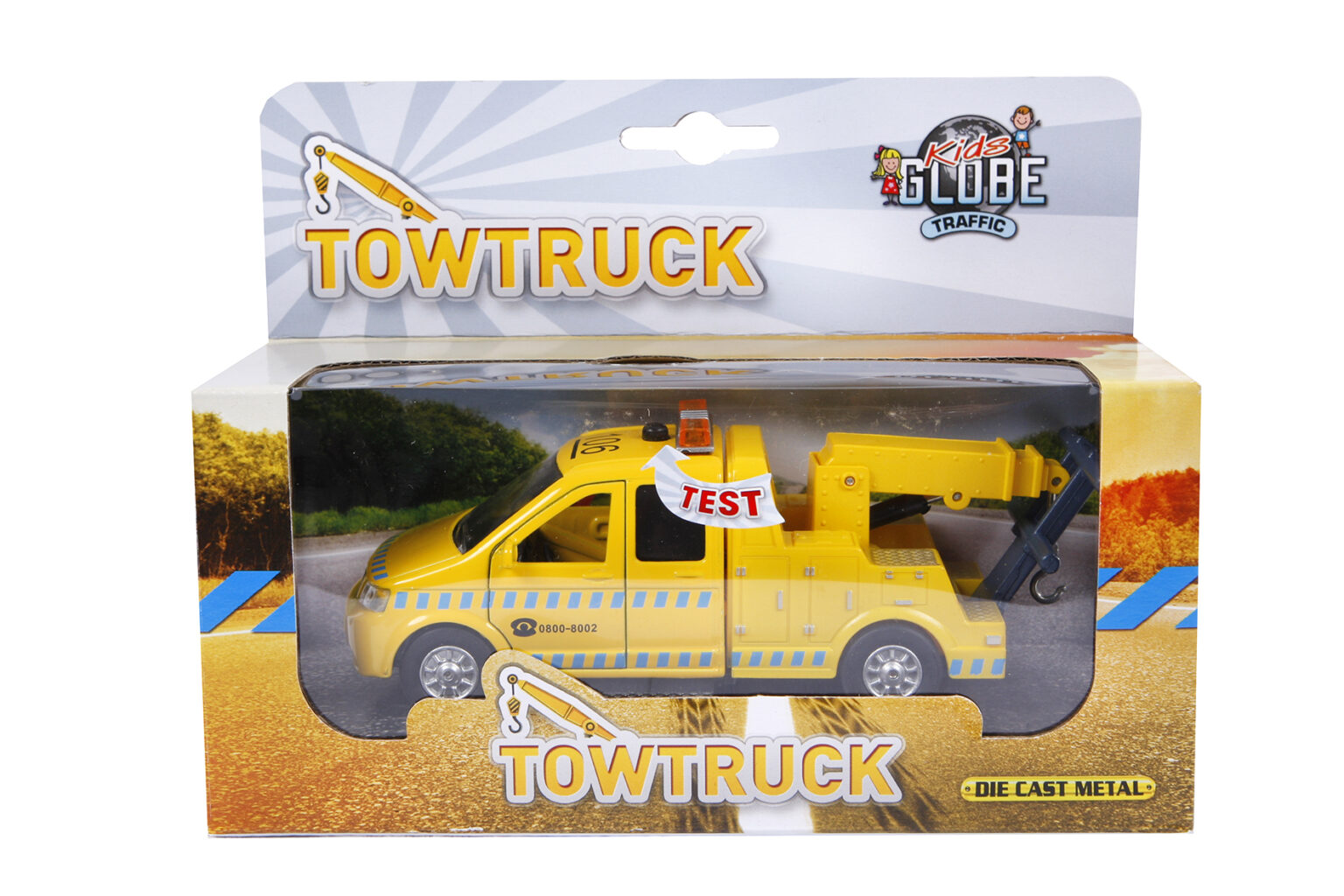 Kids Globe Die Cast Pull Back Tow-Truck W/Light & Sound