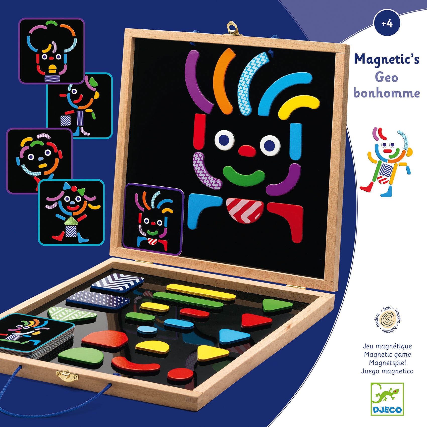 Djeco Geobonhomme Wooden Magnets