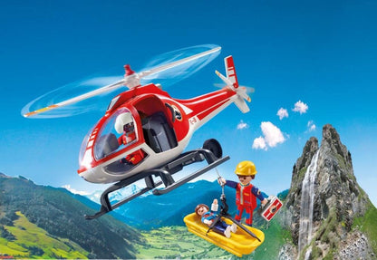 Playmobil 9127 Mountain Rescue Helicopter with Working Winch