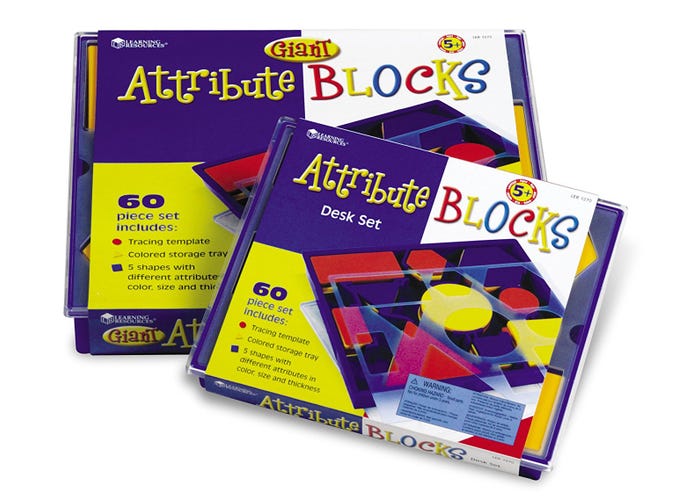 Learning Resources Attribute Blocks Desk Set