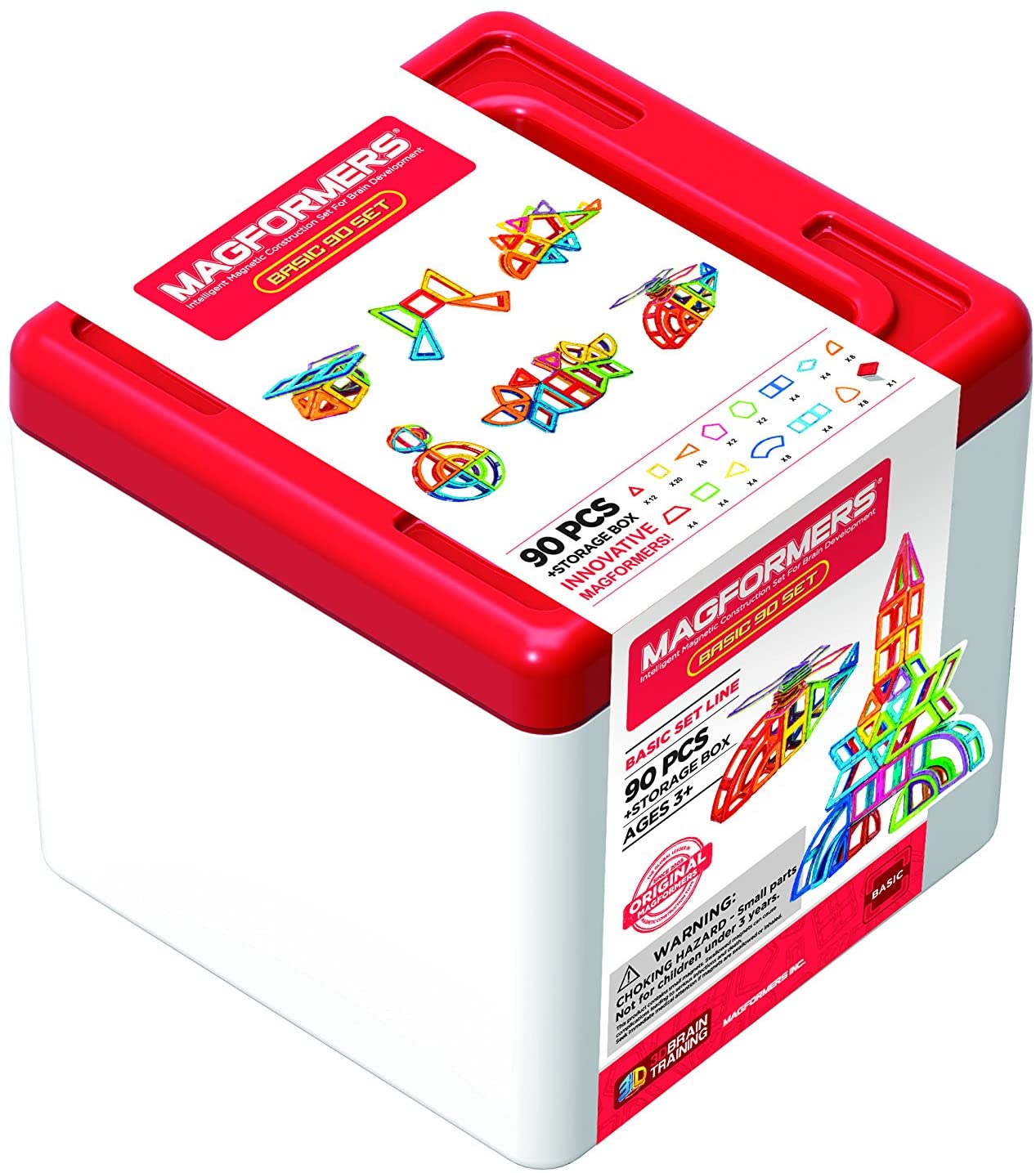 Magformers 90pc Basic Set + Storage Box