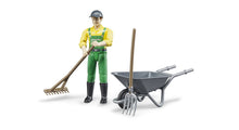 Bruder Figure Set - Farmer With Accessories