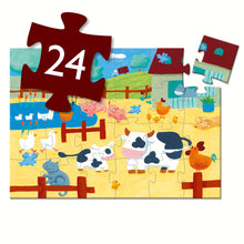 Djeco The Cows On The Farm - 24 Pcs Silhouette Puzzles