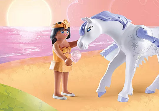 Playmobil 71361 Princess Magic Rainbow Pegasus with Rainbow in the Clouds
