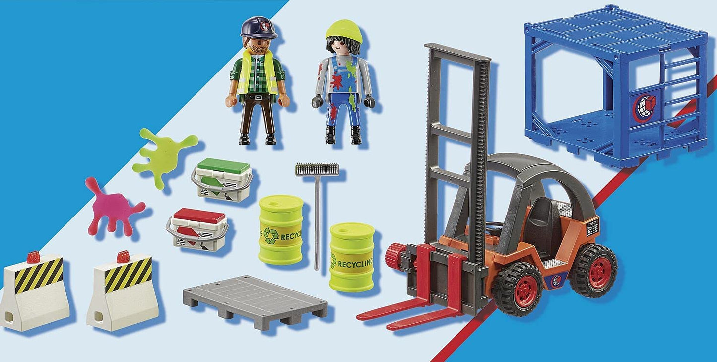 Playmobil 70772 Cargo Forklift with Freight