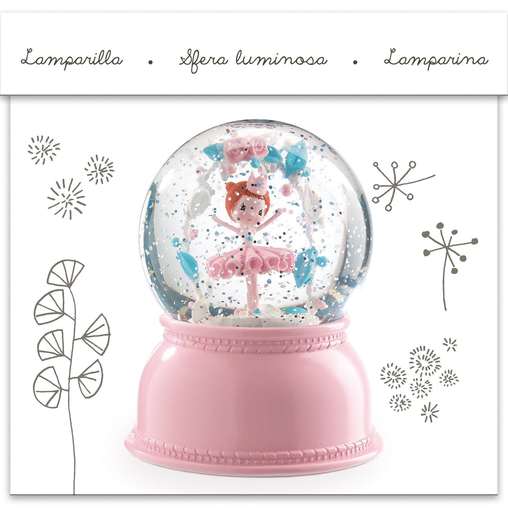 Djeco Ballerina Snow Ball Night Lights