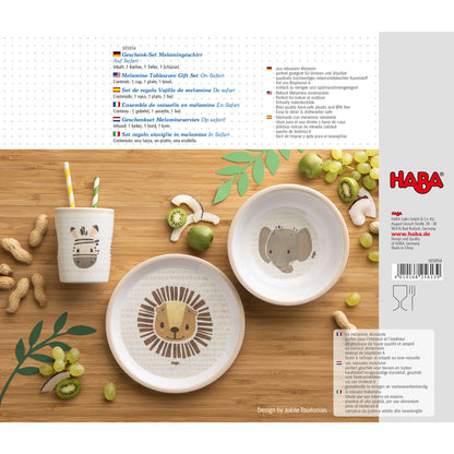 Haba On Safari Melamine Table Gift Set