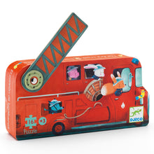 Djeco The Fire Truck - 16 Pcs Silhouette Puzzles