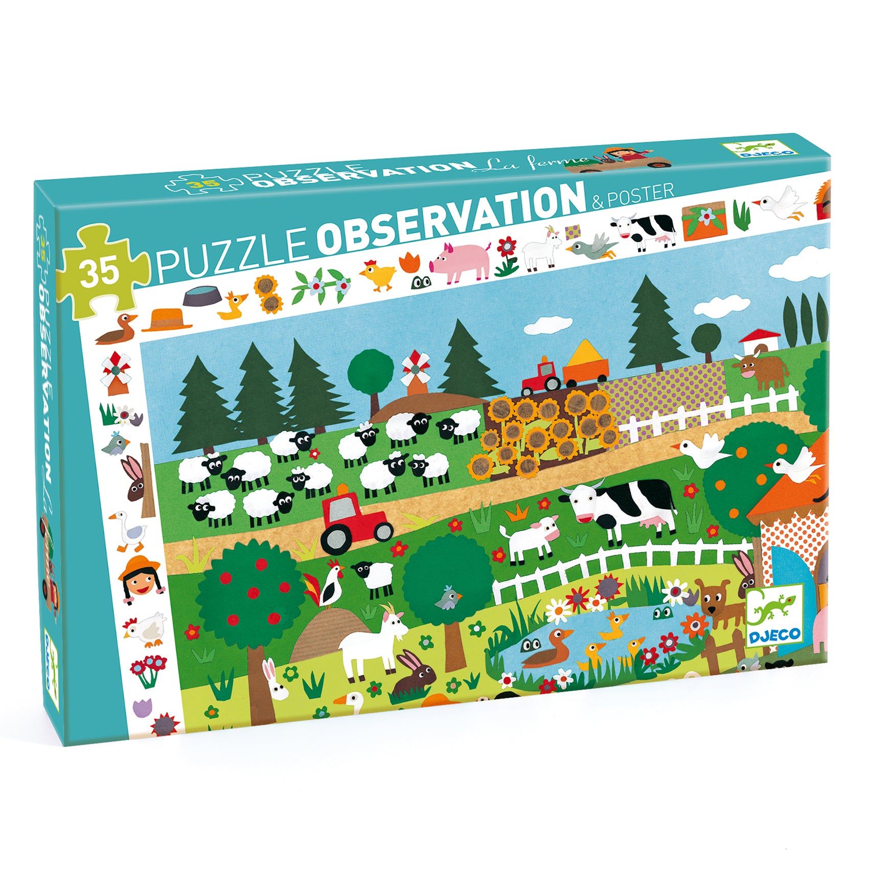 Djeco The Farm 35 Pcs Observation Puzzle