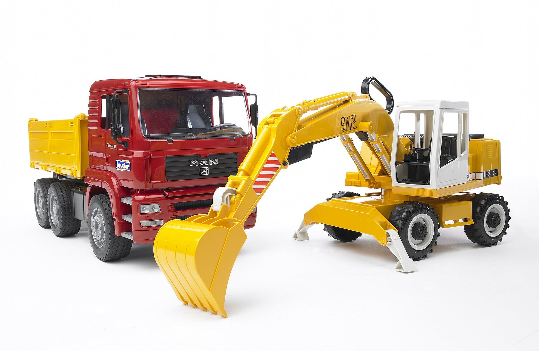 Bruder MAN TGA Construction Truck W/Excavator