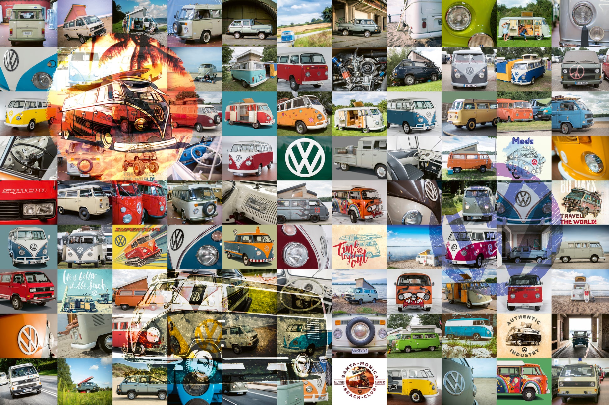 Ravensburger 99 VW Campervan Moments, 3000pc Jigsaw puzzle