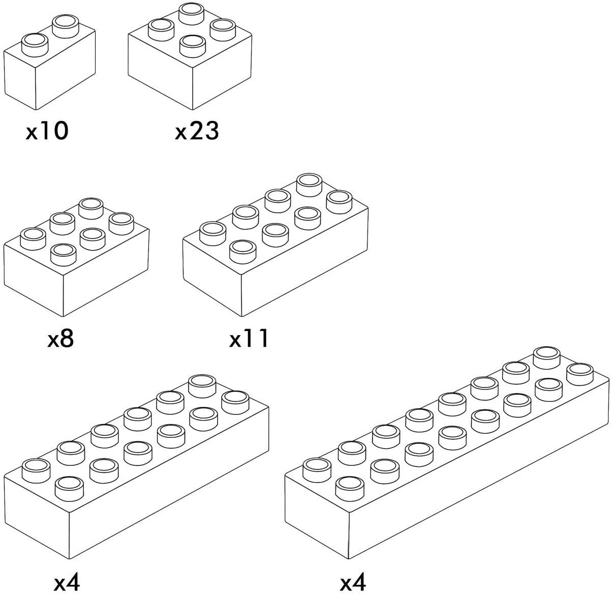 Hubelino White Building Blocks (60 pcs)