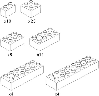 Hubelino White Building Blocks (60 pcs)