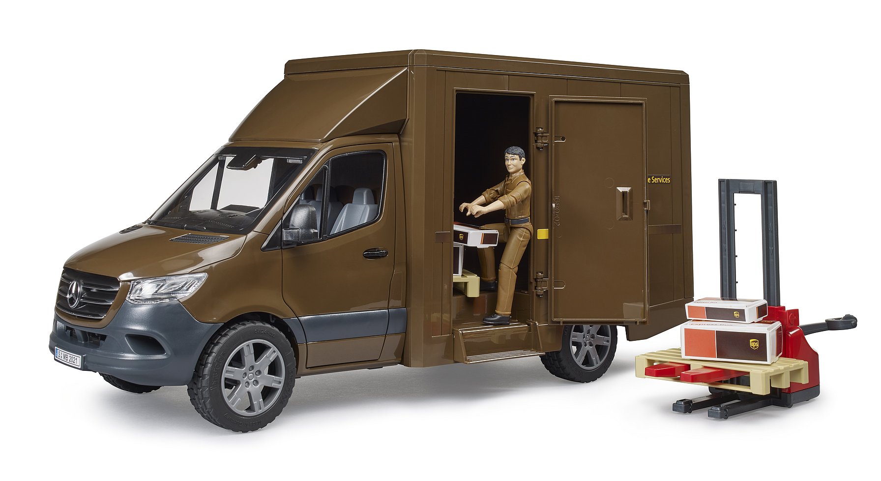 Bruder Mb Sprinter Ups W/Driver & Accessories