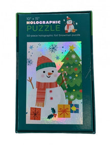 Crocodile Creek Holographic Puzzle Snowman 50pcs