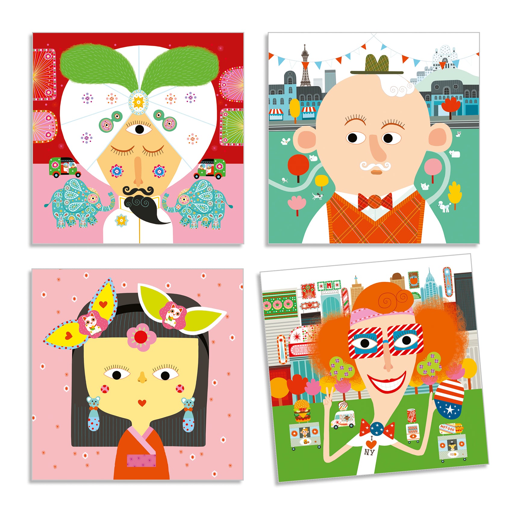 Djeco All Different Create With Stickers