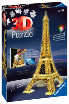 Ravensburger Eiffel Tower Night Edition 3D Puzzle , 216pc Jigsaw Puzzle
