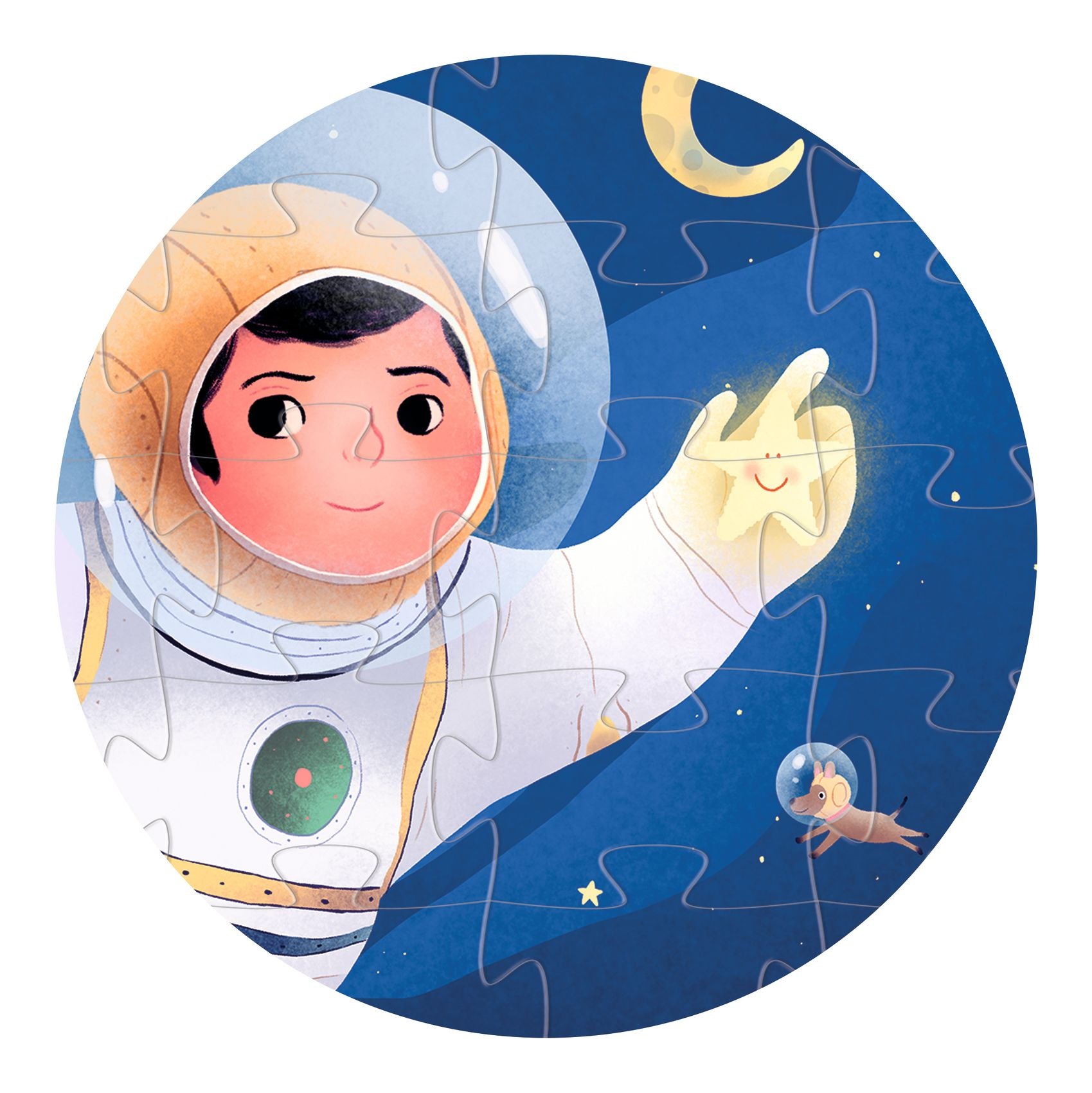 Djeco An Astronaut On The Moon - 36 PC Jigsaw Puzzle