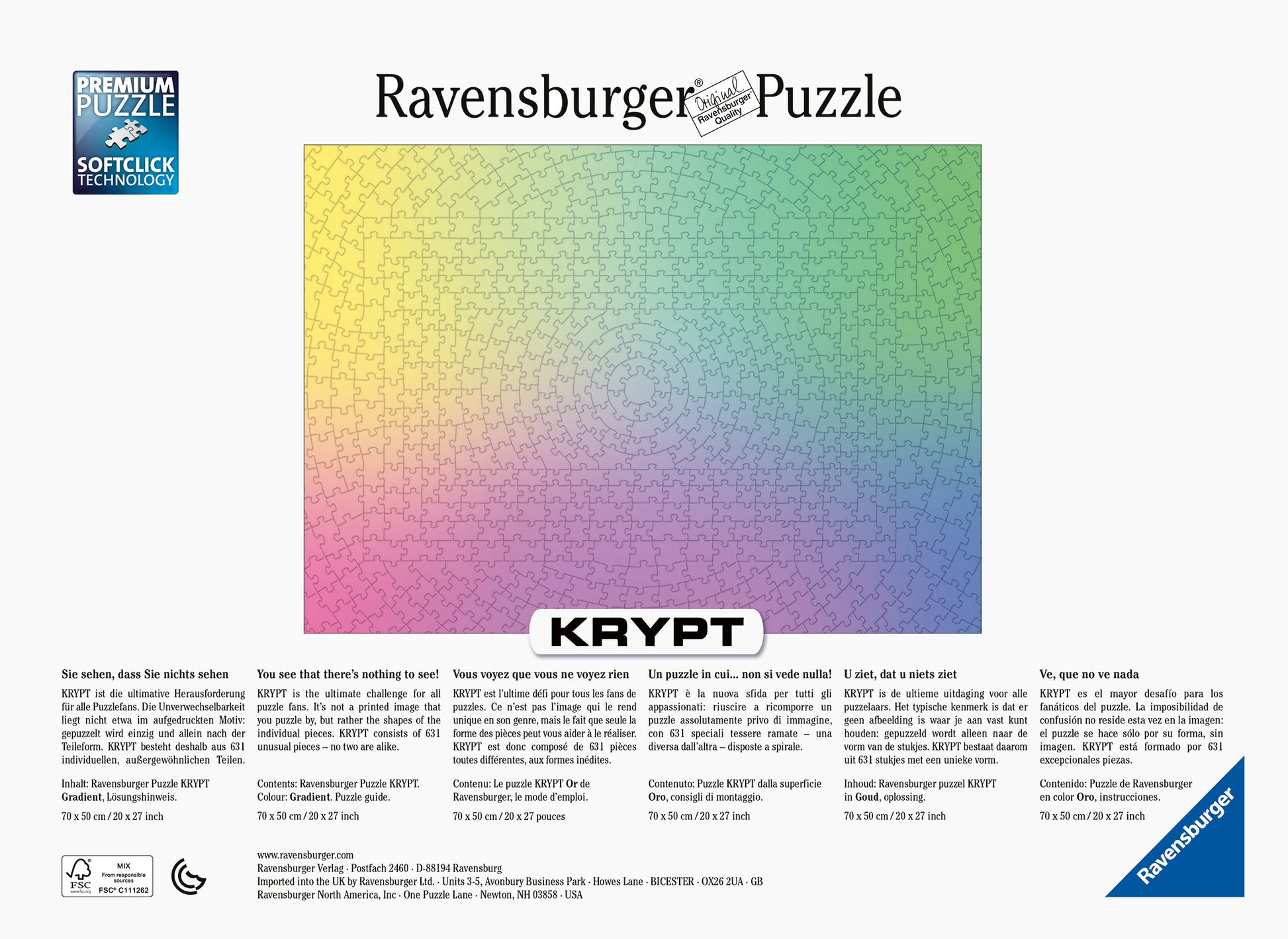 Ravensburger Krypt Gradiants, 631pc