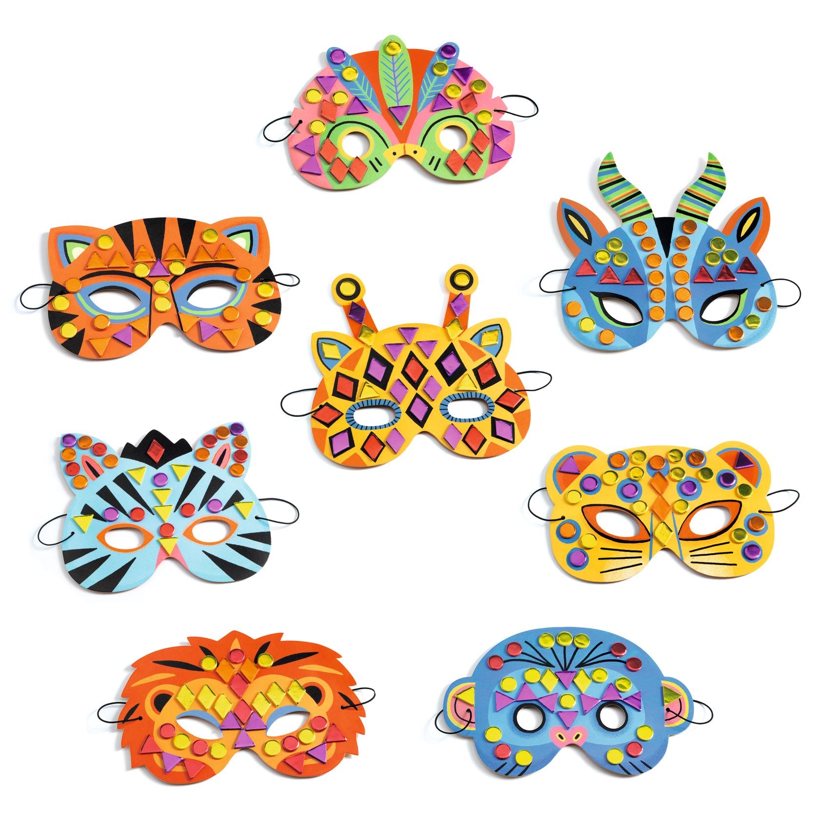 Djeco DIY Jungle Animals Mosaics & Stickers