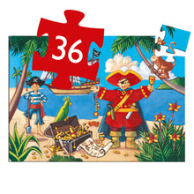 Djeco The Pirate And His Treasure - 36 Pcs Silhouette Puzzles