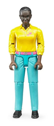 Bruder Woman, Dark Skin, Turquoise Jeans