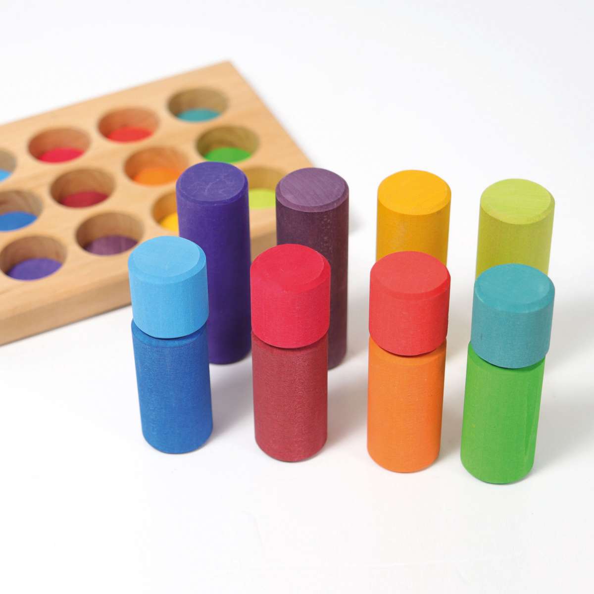 Grimms Stacking Game Small Rainbow Rollers
