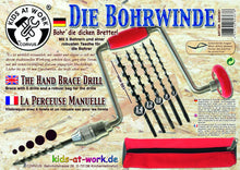 Kids At Work Brace Drill With 5 Drills And Bag
