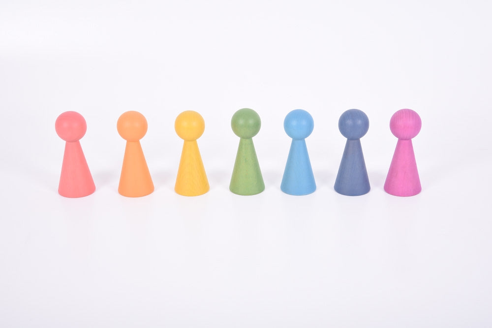TickiT Rainbow Wooden Figures