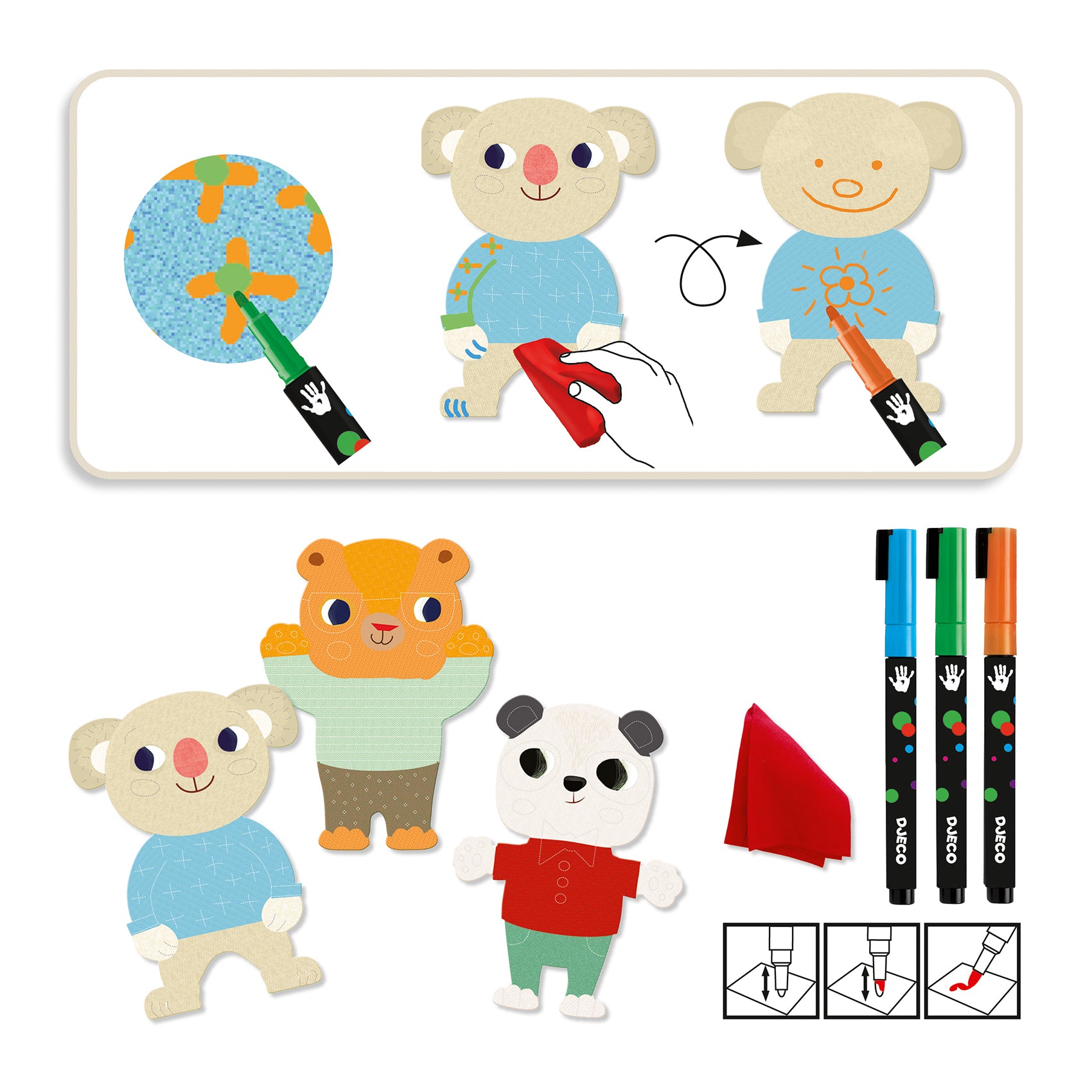 Djeco Colouring Kit Cuties (F)