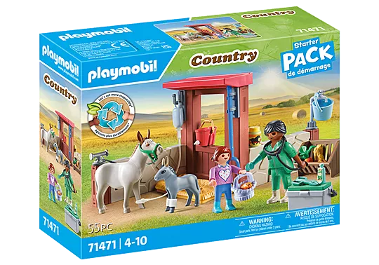 Playmobil 71471 Country Farmyard Veterinarian Starter Pack