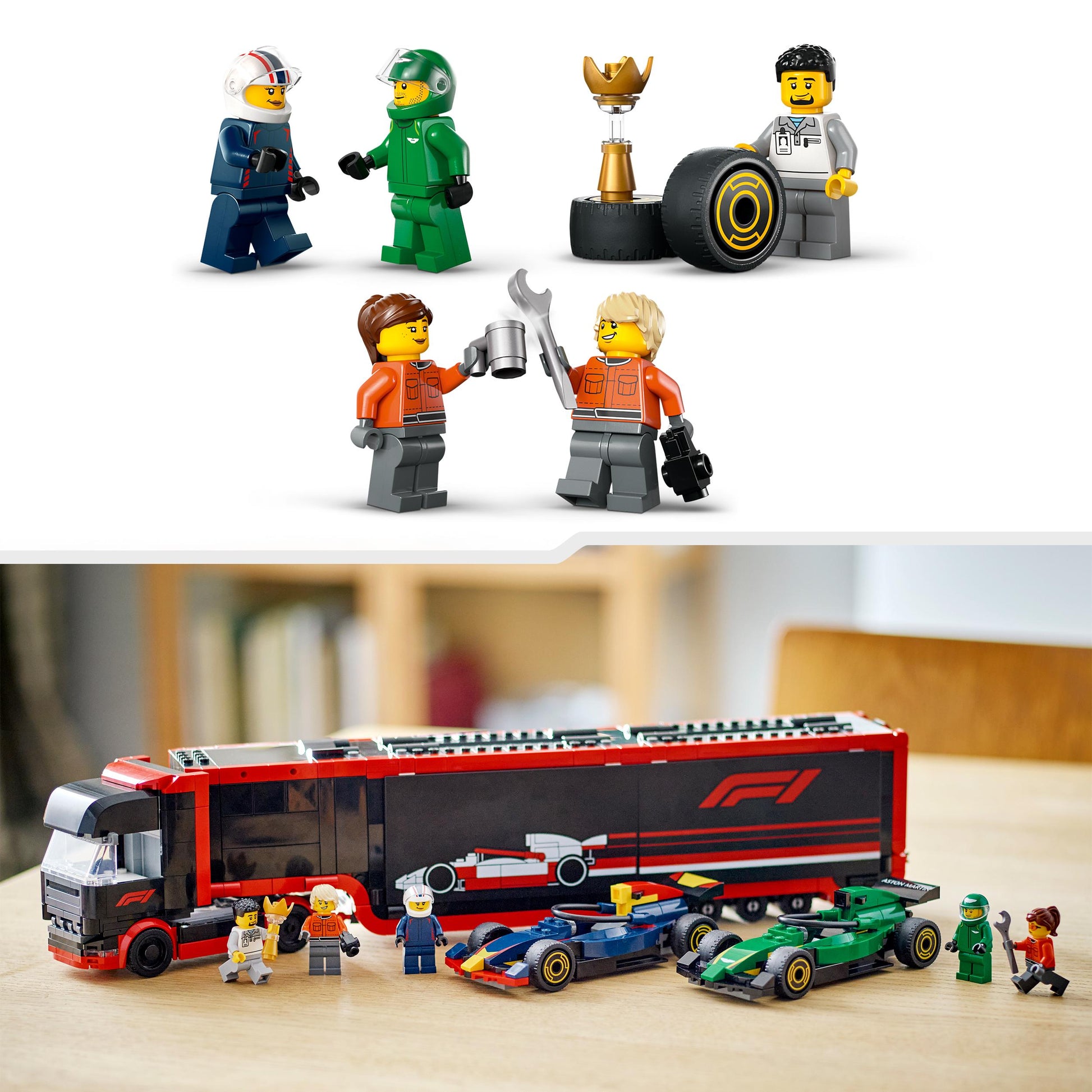 Lego City Formula 1 60445 F1® Truck with RB20 & AMR24 F1® Cars
