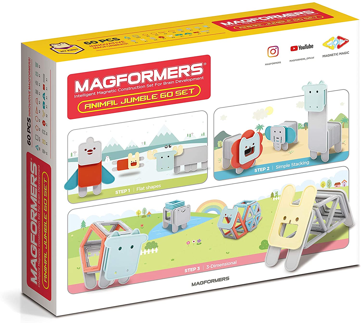 Magformers Animal Jumble 60pcs
