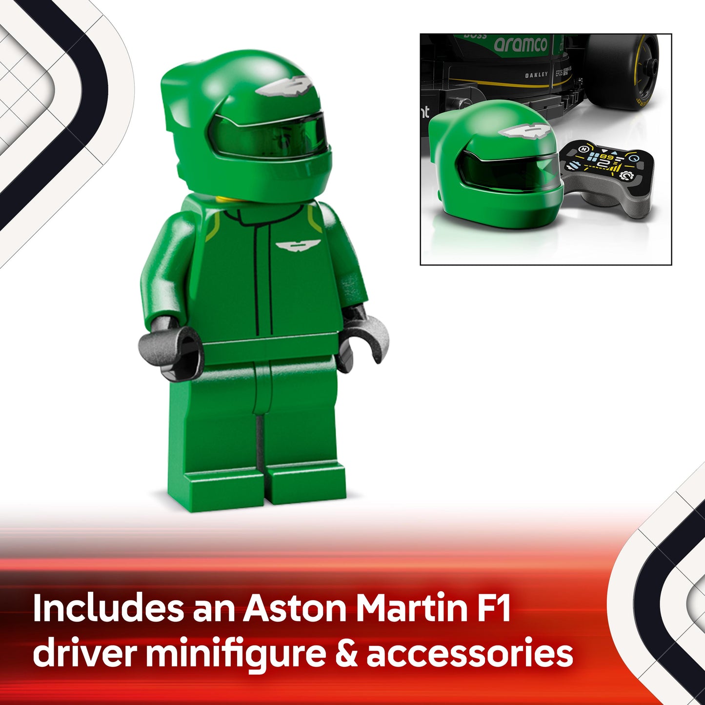 Lego Speed Champions 77245 Aston Martin Aramco F1® AMR24 Race Car