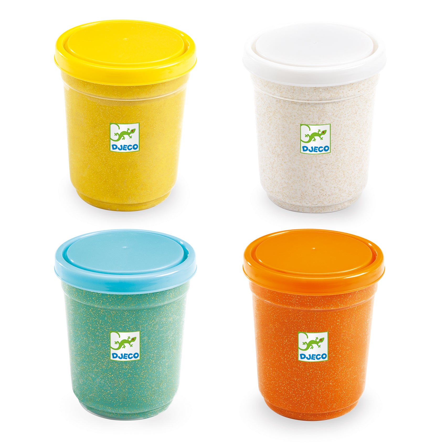 Djeco 4 Pots Of Glittery Play Dough