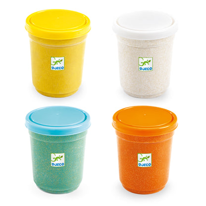 Djeco 4 Pots Of Glittery Play Dough