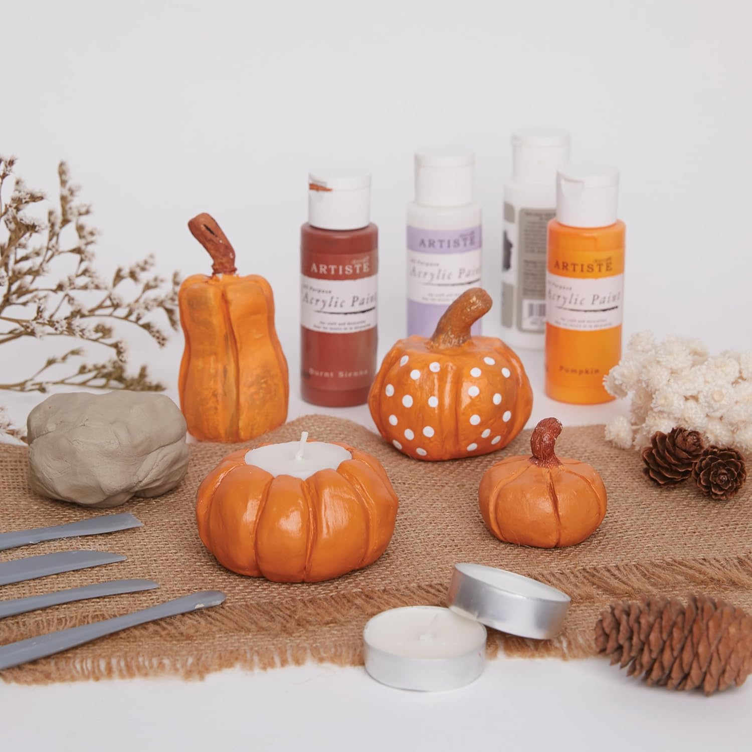 Bee And Bumble Pumpkin Tealight Pottery Kit