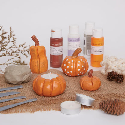 Bee And Bumble Pumpkin Tealight Pottery Kit
