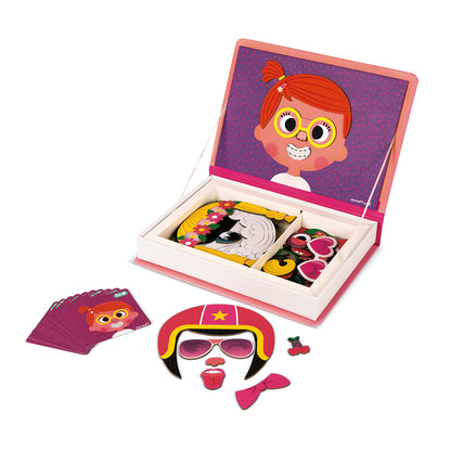 Janod Girl's Crazy Faces Magneti' Book