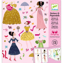 Djeco Dresses Through The Seasons Reuseable Stickers and Paper Dolls