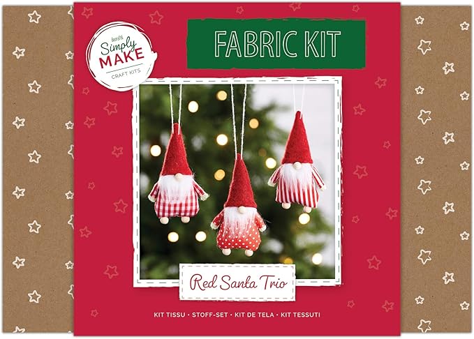 Simply Make Fabric Kit - Red Santa Trio