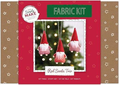 Simply Make Fabric Kit - Red Santa Trio