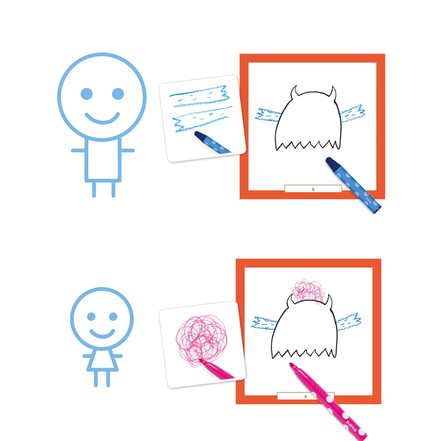 Djeco Draw Together Little Monsters (F)