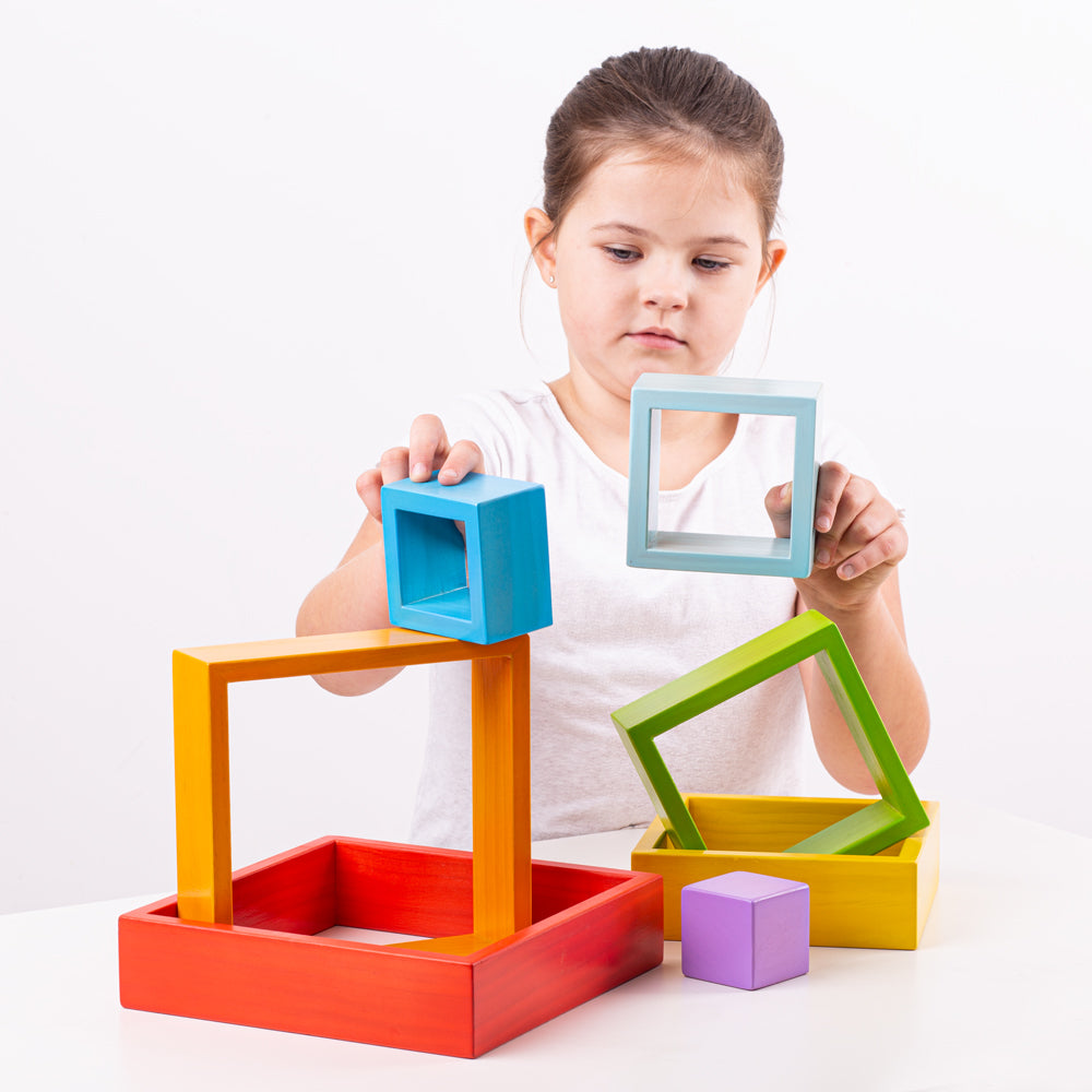 BigJigs Wooden Stacking Squares