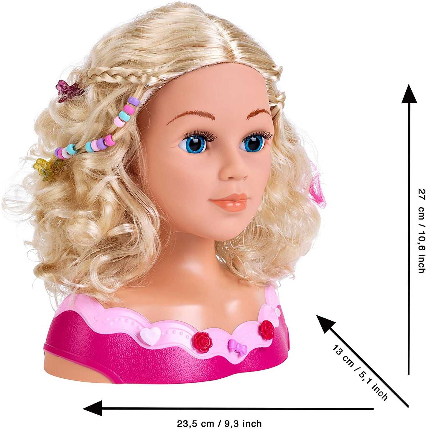 Klein Princess Coralie Make up and hairstyling head "Emma"
