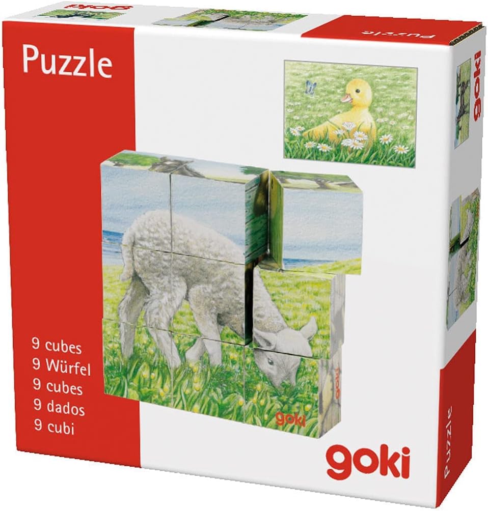 Goki Farm Cube Puzzle