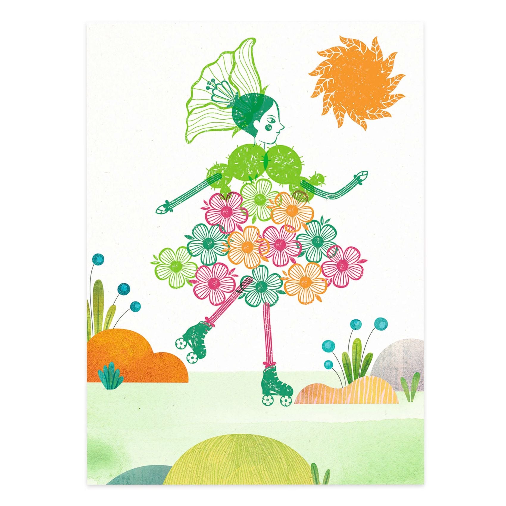 Djeco Mix & Match Stamps Flower Girls
