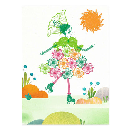 Djeco Mix & Match Stamps Flower Girls