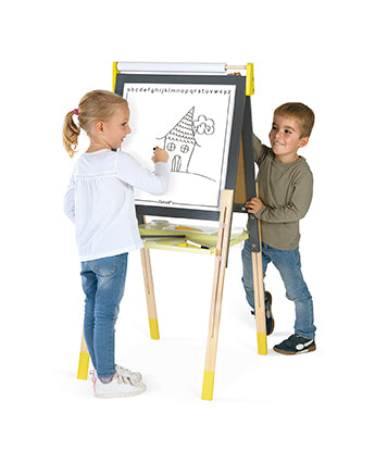 Janod Grey/Yellow Adjustable Easel